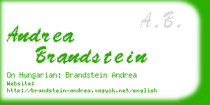 andrea brandstein business card